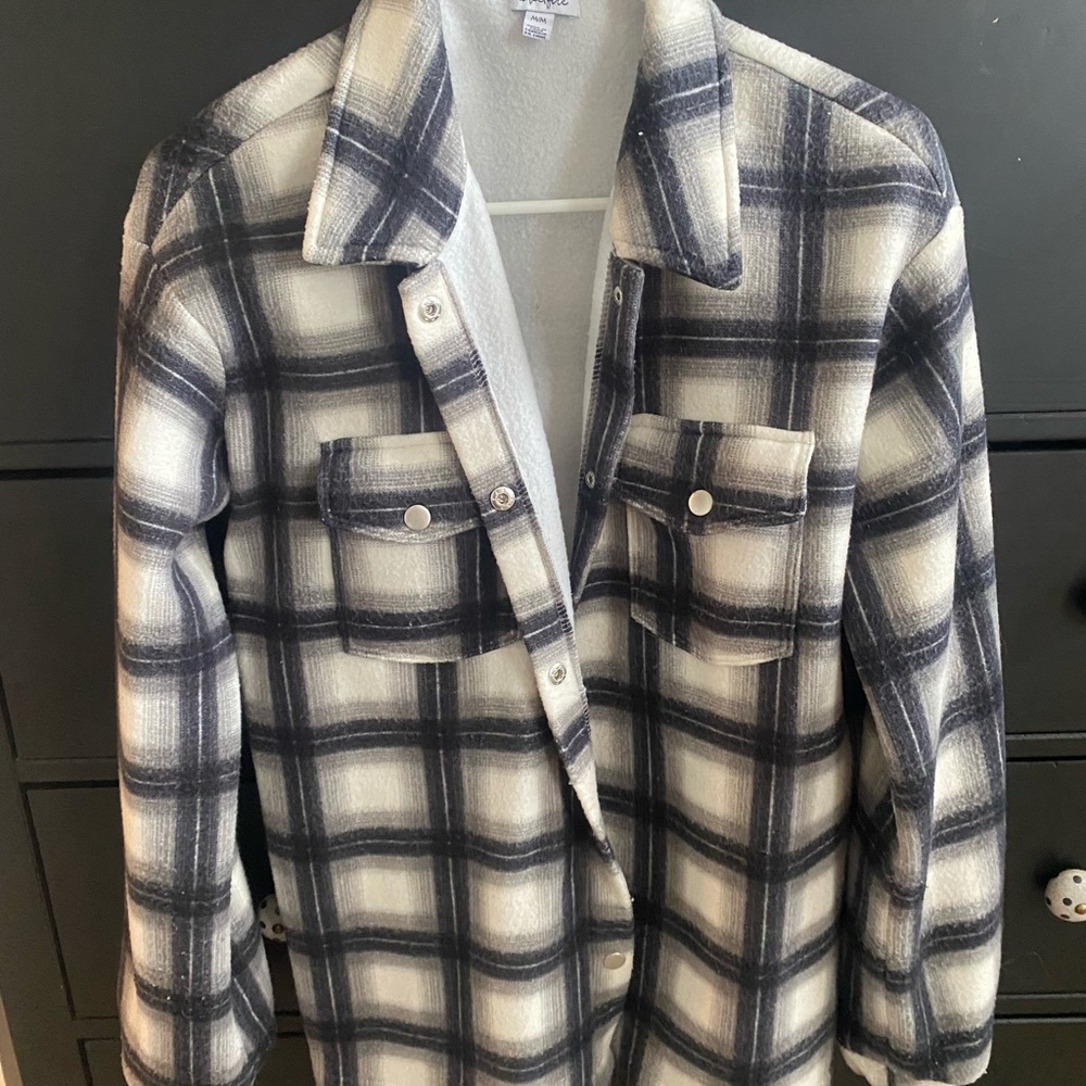 Grey and white Flannel jacket